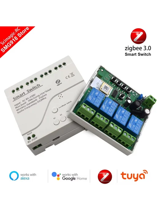 Scimagic-RC Zigbee Модуль-выключатель света 12 24В 1 2 4 кан, вариант, фото 2