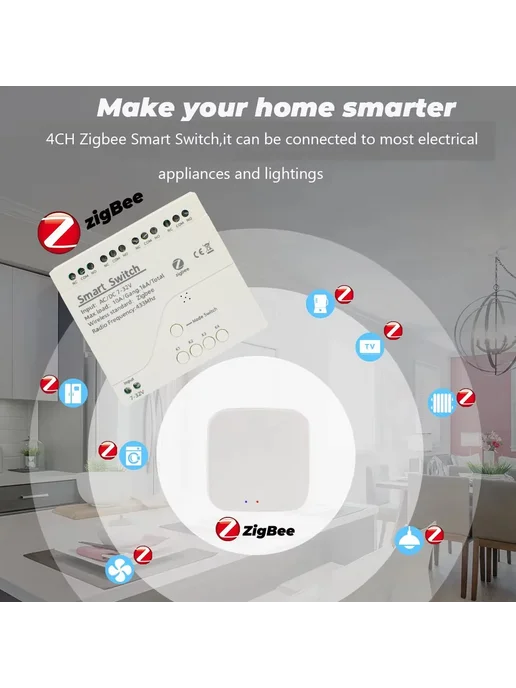 Scimagic-RC Zigbee Модуль-выключатель света 12 24В 1 2 4 кан, вариант, фото 4