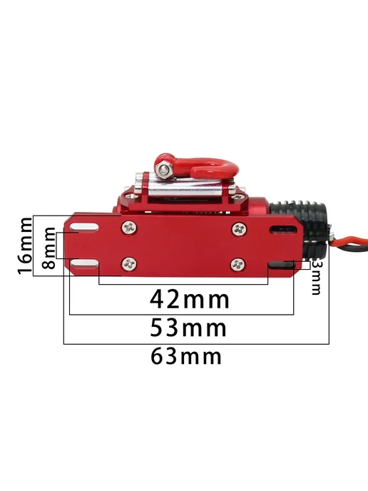 MYH RC Металлическая Автоматическая Лебедка для RC Crawler 1, красный, фото 5