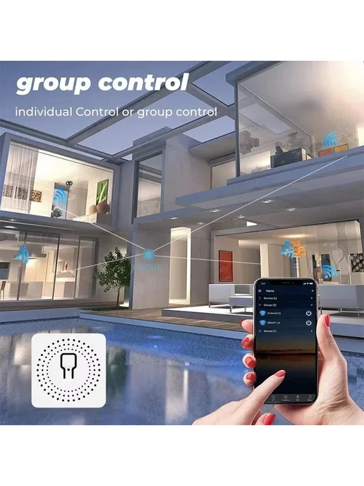 Szaoju Wi-Fi мини-выключатель 16A для умного дома, 2 шт, фото 3