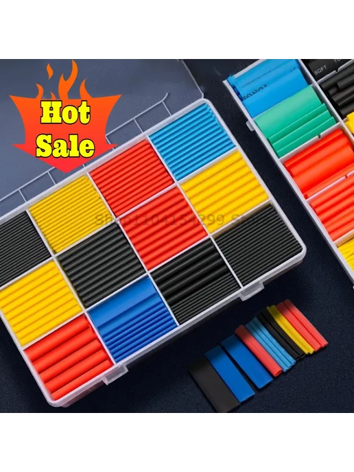 Нет бренда Термоусадочные трубки 2 1 (164 шт.), черный, PE 328pcs (bags, 164 шт, 328 шт, фото 2