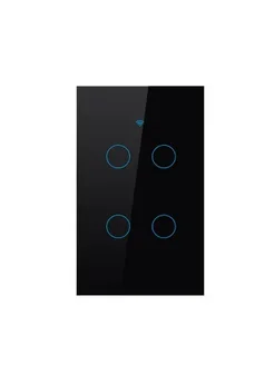 Szaoju Сенсорный выключатель WiFi Bluetooth black 4 gang