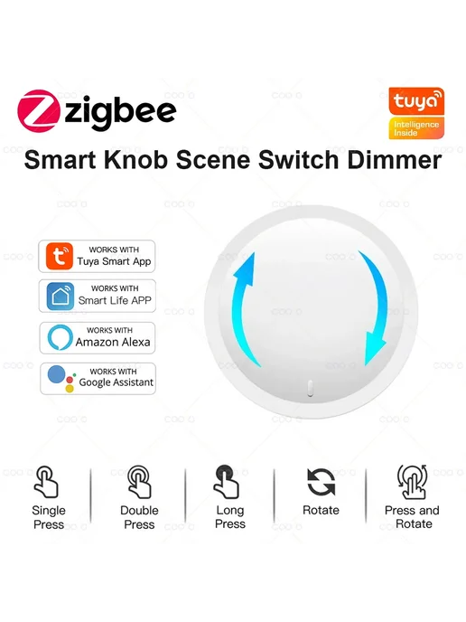 coolo Умный Беспроводной Кнопочный Контроллер Tuya ZigBee, вариант