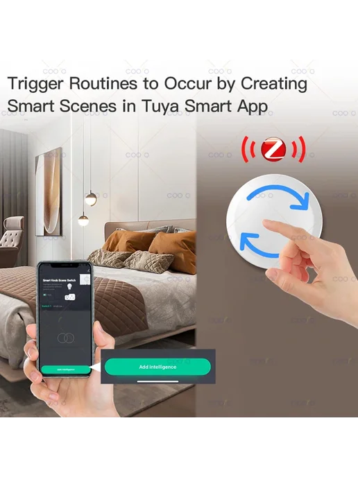 coolo Умный Беспроводной Кнопочный Контроллер Tuya ZigBee, вариант, фото 4