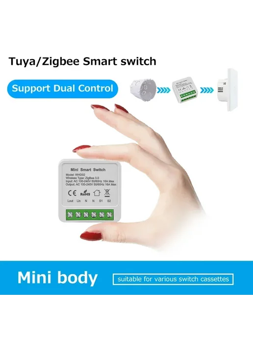 GGBEE Умный Wi-Fi выключатель ZigBee 16A 16A ZigBee switch, вариант, фото 3