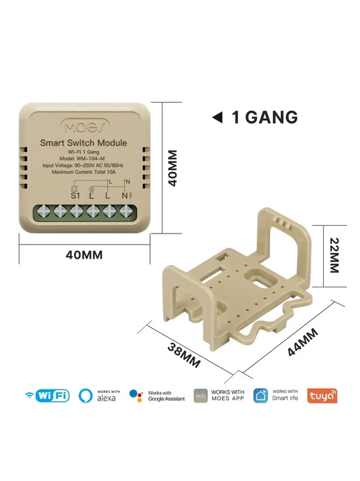 MOES Мини WiFi Zigbee Модуль выключателя 1 2 группы, вариант