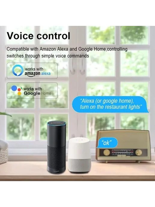 JSPTEC Умный WiFi выключатель 16А Tuya Smart Life Alexa Google Ho, вариант, фото 5