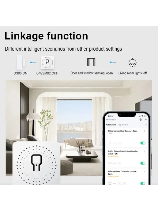JSPTEC Умный WiFi выключатель 16А Tuya Smart Life Alexa Google Ho, вариант, фото 6