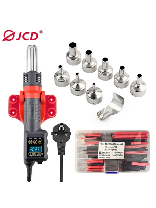 jcd Паяльная станция 8208 с термофеном 750 Вт 8208 heat gun3, 750 Вт