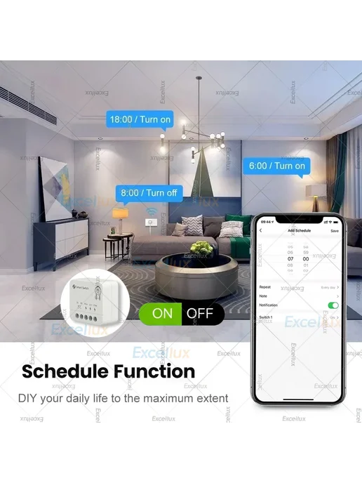 Мини модуль умного выключателя Zigbee 10А для самос, вариант, фото 5