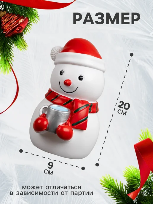 Luazon Lighting Новогодняя фигурка светодиодная Снеговик, белый, фото 4