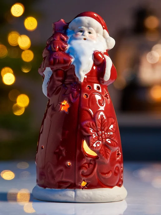 Luazon Lighting Новогодняя фигурка светодиодная Дед Мороз, красный, фото 4