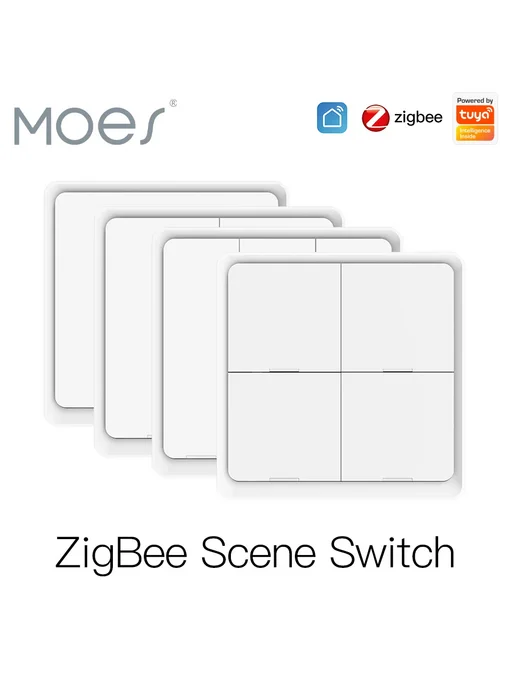 Беспроводной переключатель сцен MOES ZigBee, вариант, фото 2