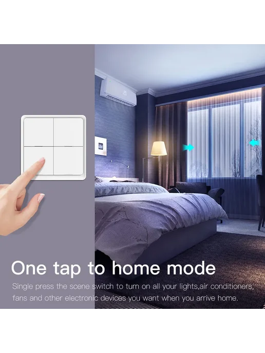 Беспроводной переключатель сцен MOES ZigBee, вариант, фото 6