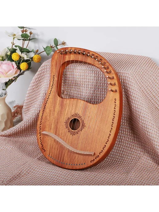Нет бренда Портативная лира-арфа из красного дерева B118 7 string no b, красный, фото 4