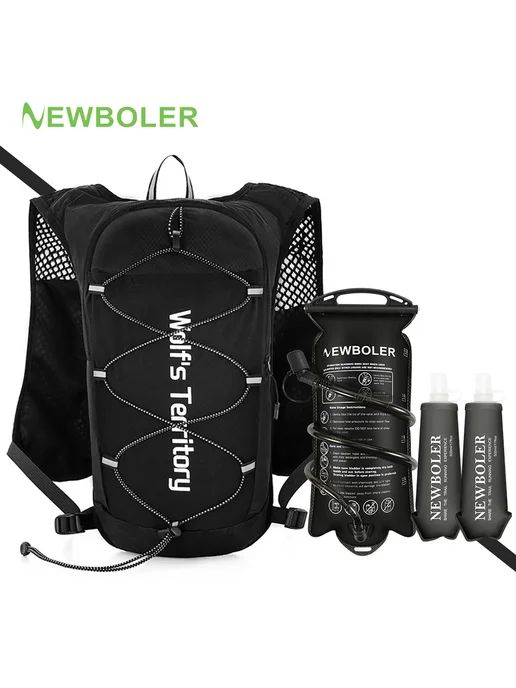NewBoler Нейлон Рюкзак для бега Черный, BAG049 1, черный, фото 2