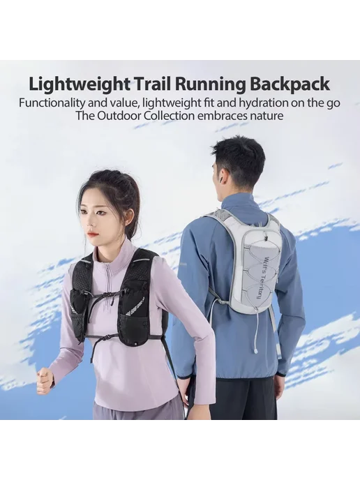 NewBoler Нейлон Рюкзак для бега Черный, BAG049 1, черный, фото 4