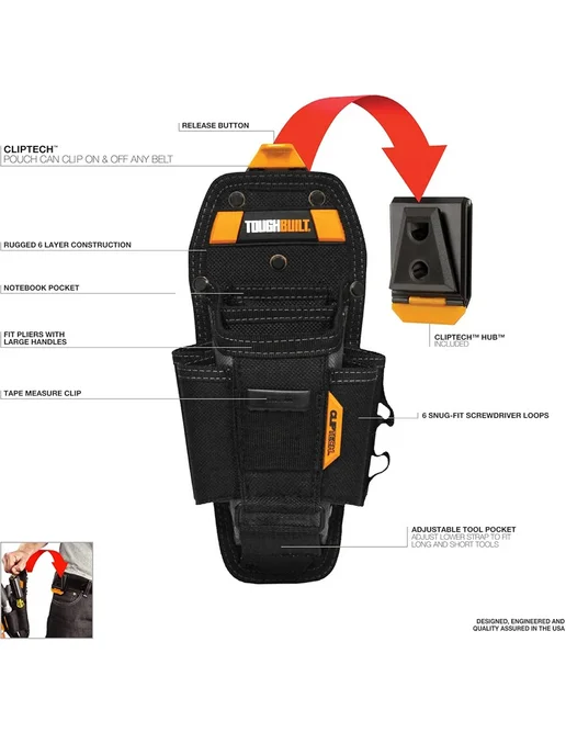 TOUGHBUILT Сумка для инструментов Technician 7-карманная TB-, вариант, фото 3