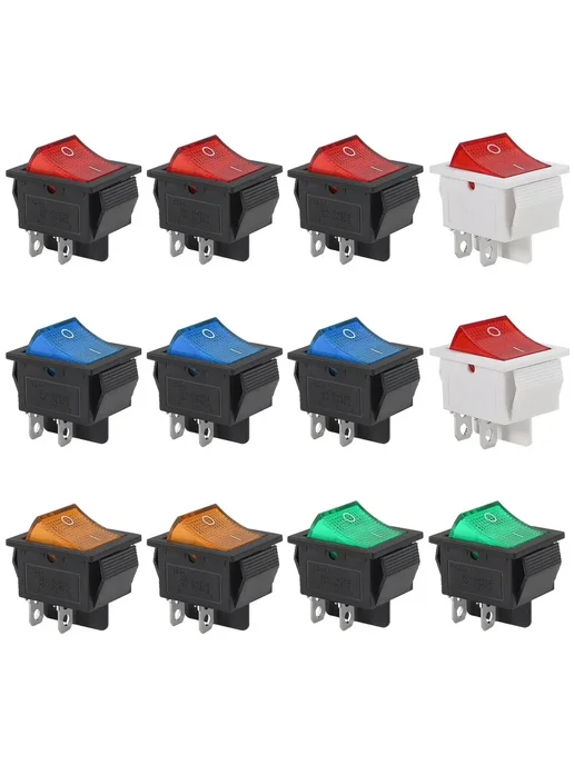AOKIN Переключатели 15 30А 250В красные red10pcs, красный, фото 2