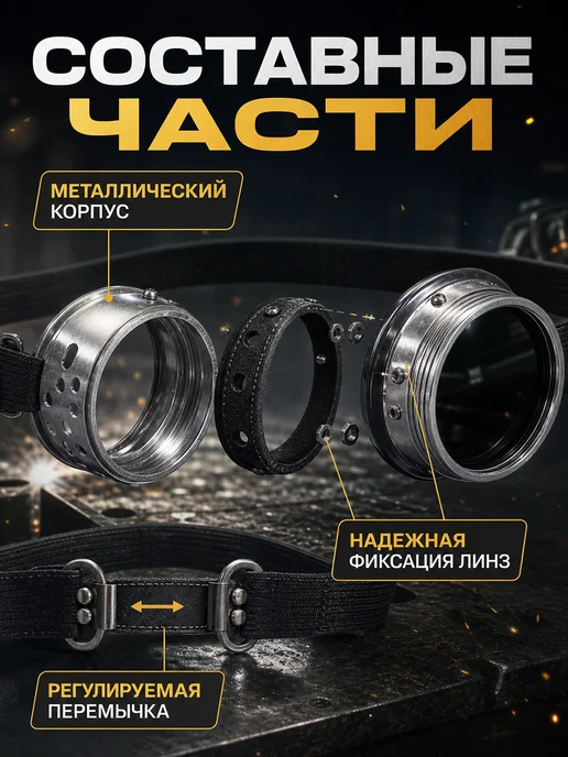 STARTWELD Очки газосварочные винтовые ЗН-56 маска для сварщика, вариант, фото 4