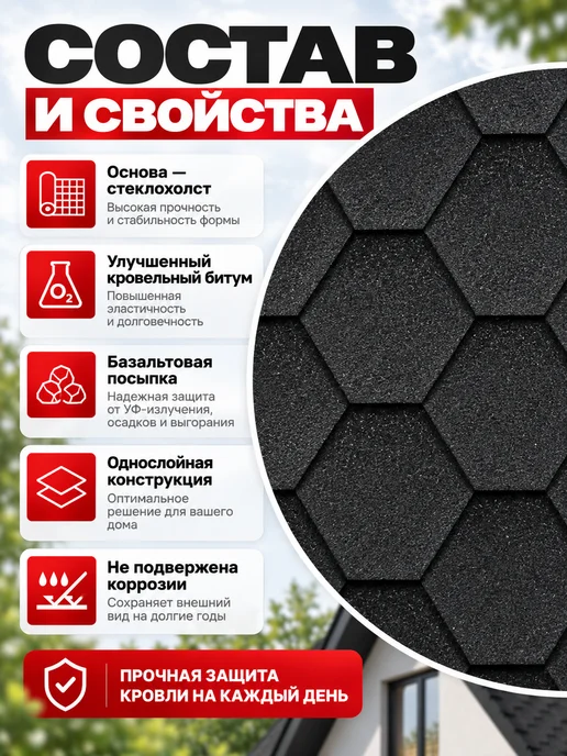 ТехноНИКОЛЬ Гибкая черепица для кровли Оптима Соната коричневый 3 м², черный, фото 3
