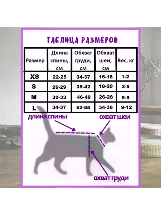 Попона послеоперационная для кошек, размер S, вариант, фото 5