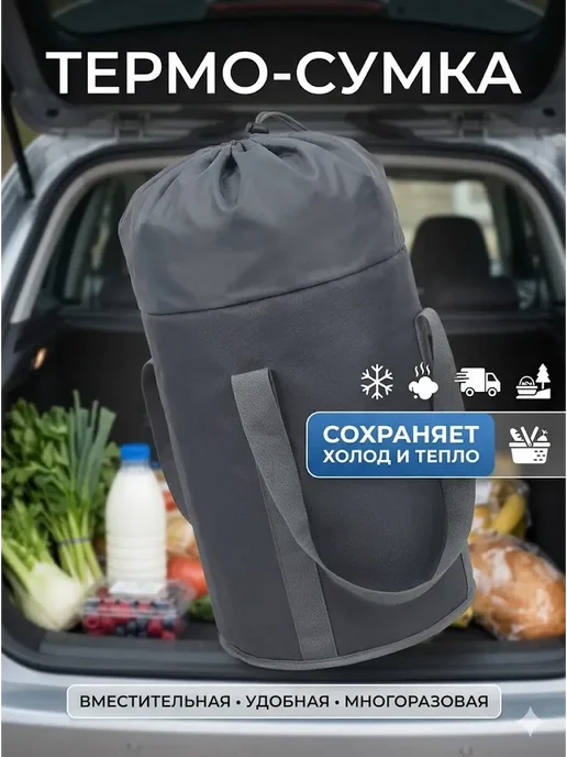 бан3 Изотермическая термосумка для продуктов и доставки, вариант, фото 2