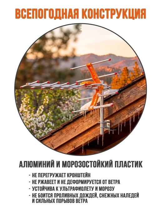 Антенна для телевизора уличная DVB-T2 BIO-V913, вариант, фото 7