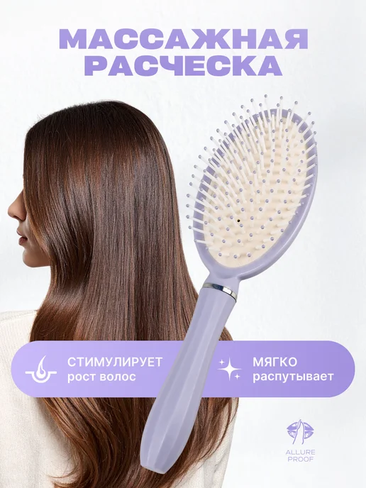 Allure Pro Набор расчесок для волос с зеркалом на подставке, синий, фото 5
