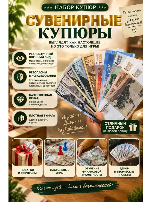 Филькина грамота Сувенирные деньги рубли, 100 купюр, вариант, фото 4