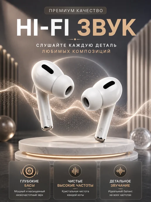 Device Outlet Беспроводные Bluetooth наушники для iPhone и Android, белый, фото 2