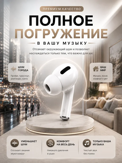 Device Outlet Беспроводные Bluetooth наушники для iPhone и Android, белый, фото 3