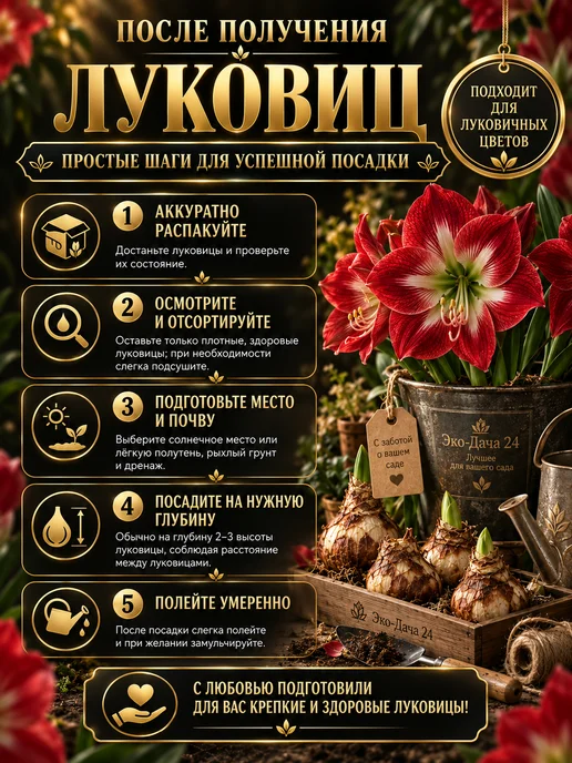 Амариллис Луковица Yellow Star 1 шт, 1 шт, фото 6
