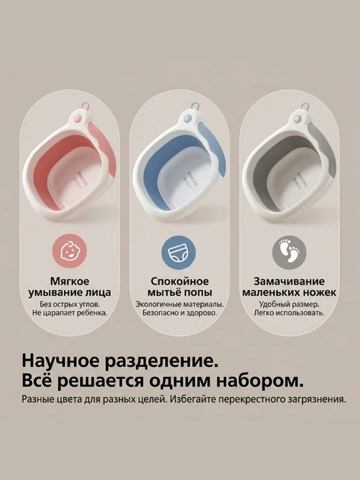 Philips AVENT складной тазик серый антибактериальный, серый, фото 8