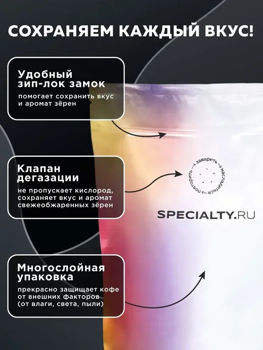 Specialty.ru Кофе в зернах Колумбия Агуабланка 250 г фильтр обжарка, 250 г, фото 4
