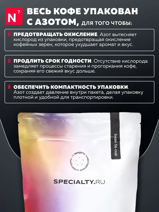 Specialty.ru Кофе в зернах Колумбия Агуабланка 250 г фильтр обжарка, 250 г, фото 5