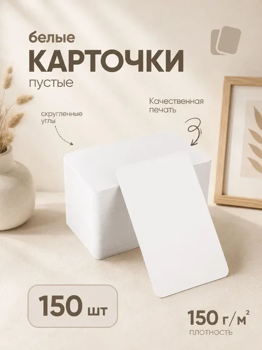 Картон для творчества белый, 150 листов, крафт-бумага, для и, белый
