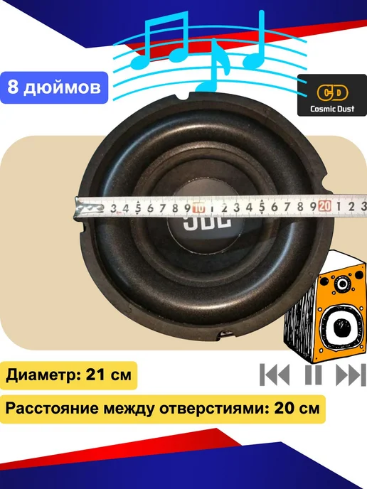 Cosmic Dust Сабвуфер автомобильный, 20 см (8 дюйм.), вариант, фото 2