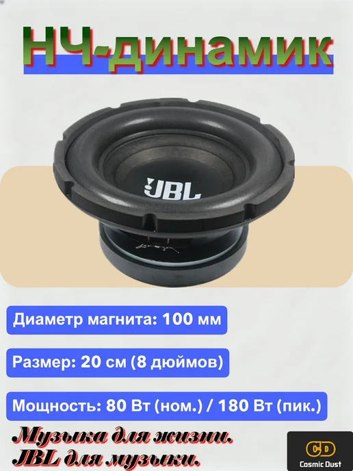 Cosmic Dust Сабвуфер автомобильный, 20 см (8 дюйм.), вариант, фото 3