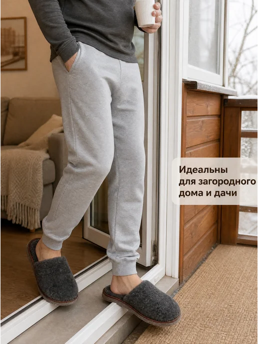 Hometop тапочки комнатные домашние меховые мягкие теплые, черный, фото 3
