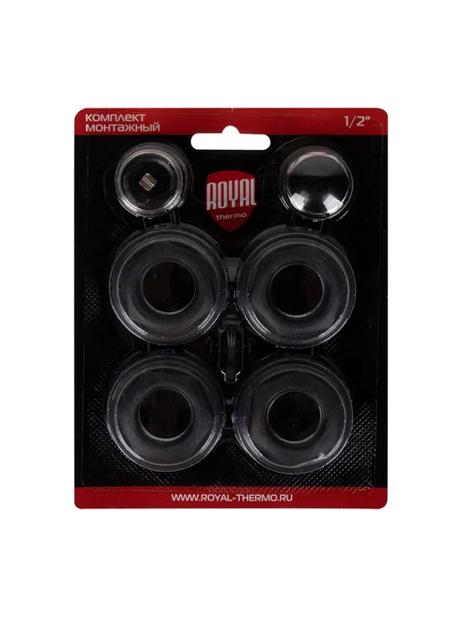 Комплект монтажный Royal Thermo 1 х 1 2" черный, 1x1, фото 2