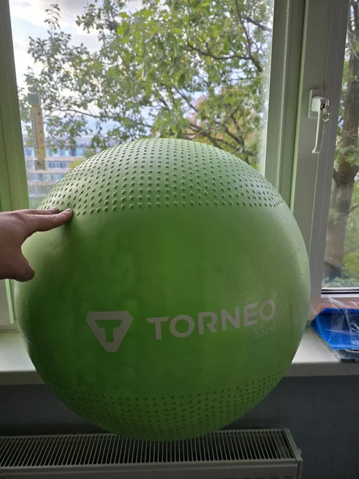Torneo мяч гимнастический 55 см torneo, зеленый, фото 3