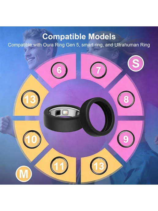 6 шт мягких силиконовых защитных чехлов для Oura Ring 5, 6 шт, фото 8