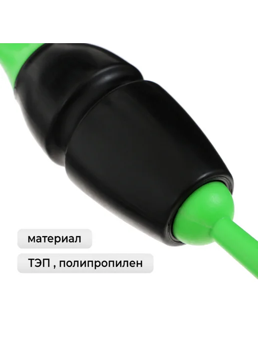 Булавы для художественной гимнастики зелёные чёрные, черный, фото 2