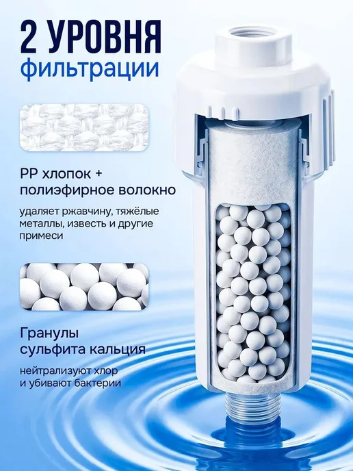 Сменные картриджи для душ-фильтра, 6 шт, 8 шт, фото 7