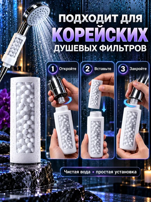 Фильтры для душа сменные, 5 шт, 5 шт, фото 5