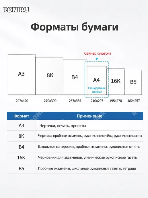 Бумага DELI A4, 100 листов, 1 пачка, фото 4