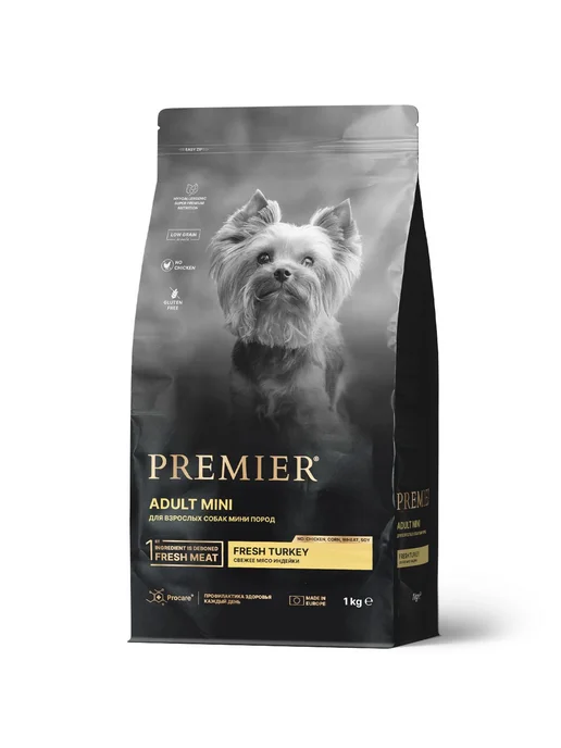 Сухой корм PREMIER Dog для собак, взрослые, мелкие, индейка, 1 кг, фото 2