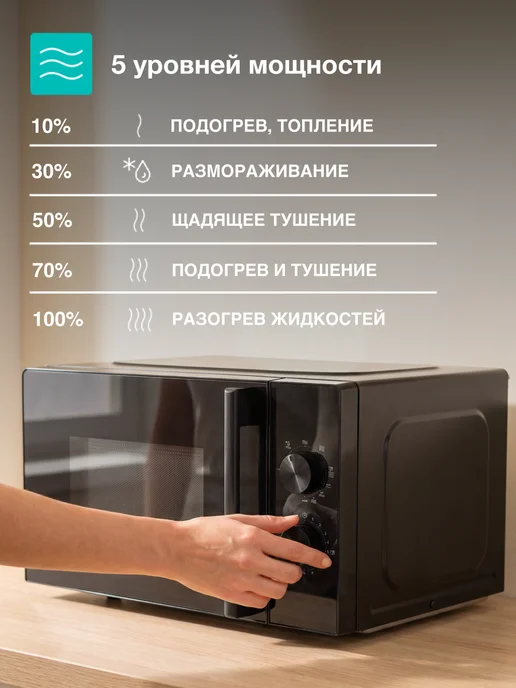 Gorenje Микроволновая печь MO20E2B5 гриль, 700 Вт, 20 л инверторная, 700 Вт, 20 л, фото 5