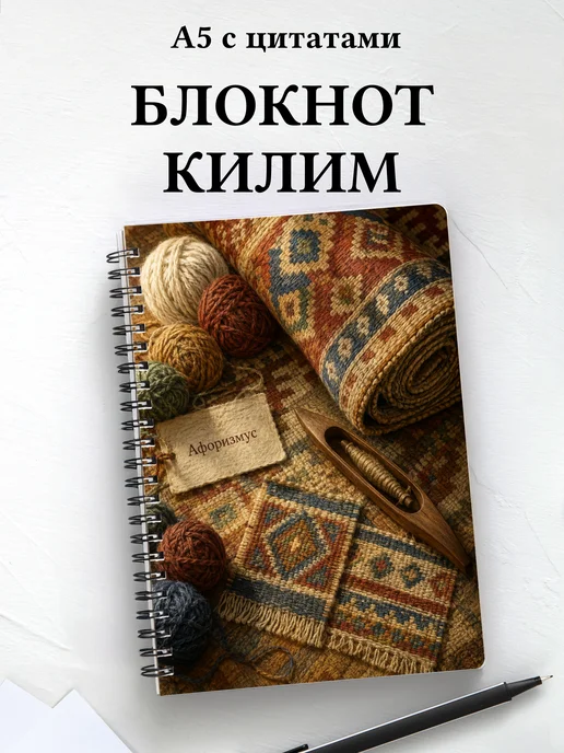 Блокнот Турецкий килим с мотивирующими цитатами